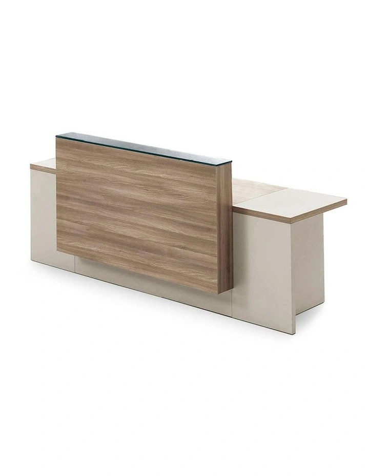 CONELLI Reception Desk  2.4M - Light Walnut image 5
