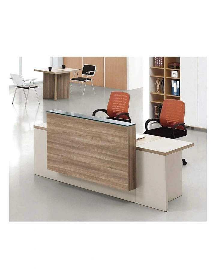 CONELLI Reception Desk  2.4M - Light Walnut image 7