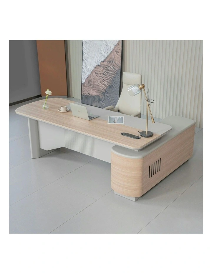 KELIAN  Reversible Executive Desk with Return 160-180cm - Oak image 4