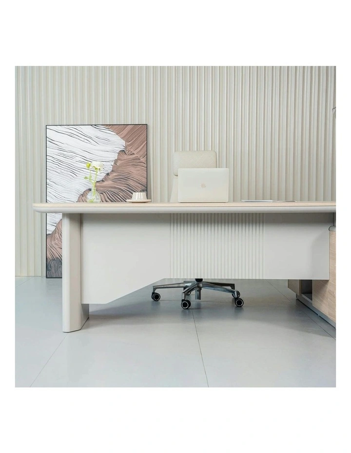 KELIAN  Reversible Executive Desk with Return 160-180cm - Oak image 5