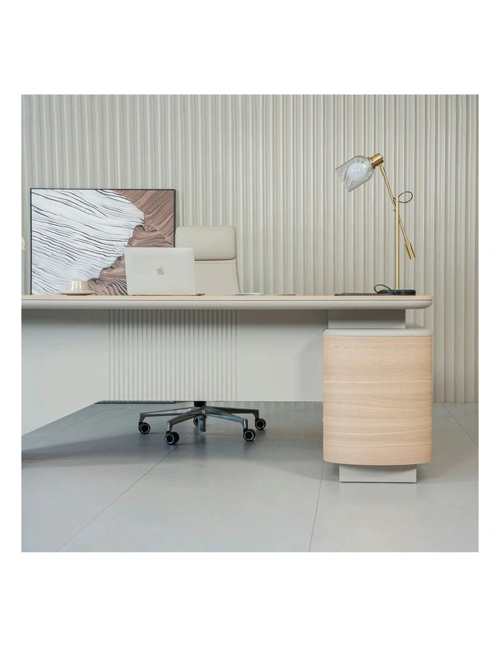 KELIAN  Reversible Executive Desk with Return 160-180cm - Oak image 6