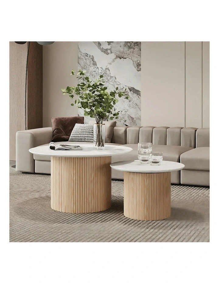 BLANCHE Coffee Table 90cm - Terrazzo Stone image 5