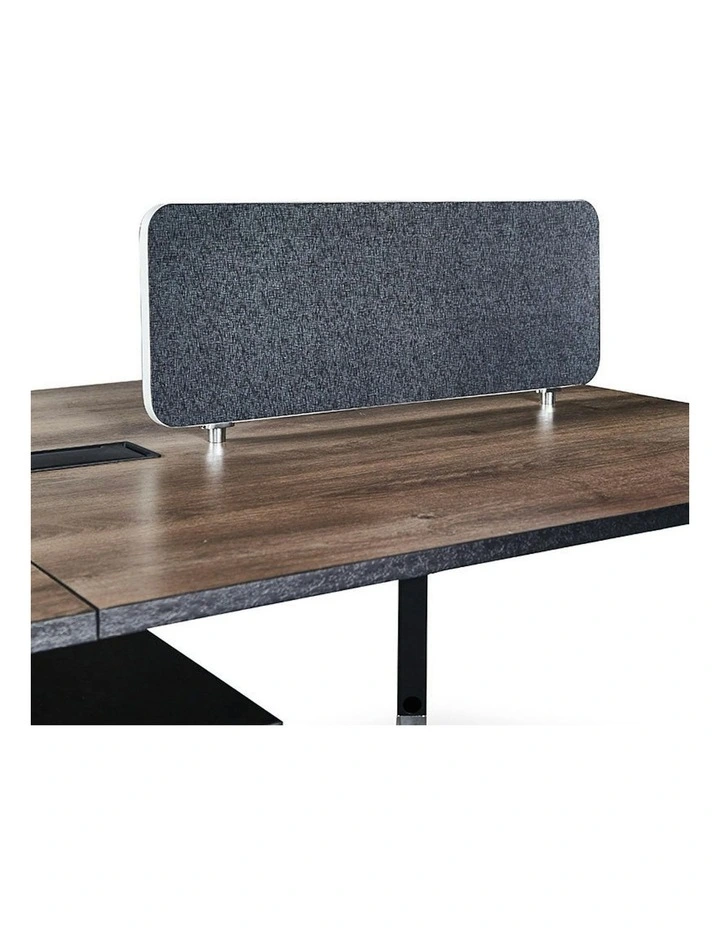 ARTO 4 People Back to Back Workstation 2 Cabinets  2.4M - Warm Oak & Black image 6