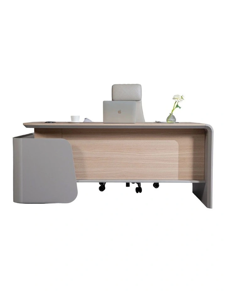 WESLEY Executive Desk Left Return 180cm - Oak image 1
