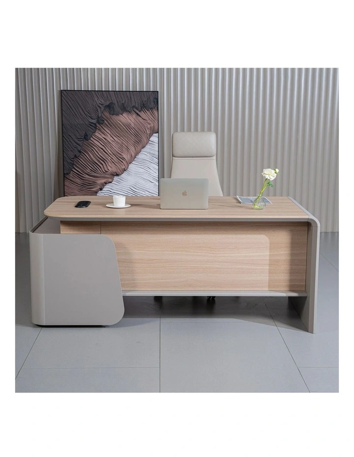WESLEY Executive Desk Left Return 180cm - Oak image 4