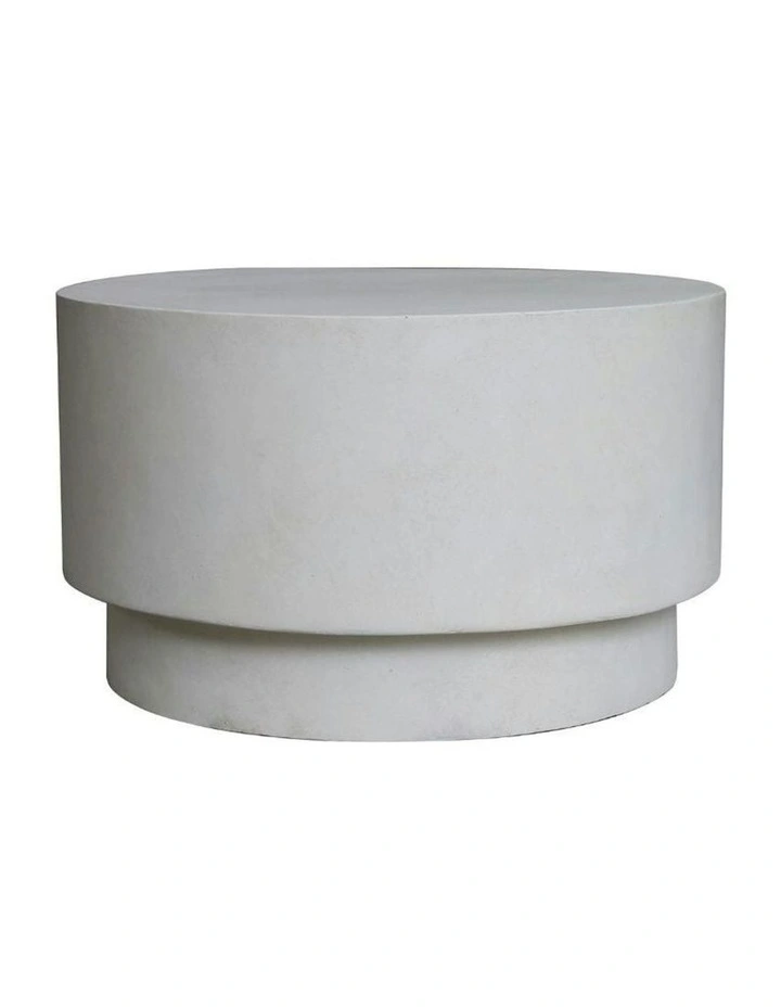 ROCCO Indoor & Outdoor Coffee Table 60cm - White Concrete image 1