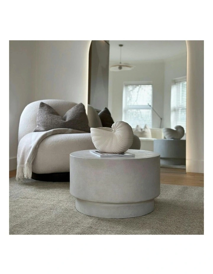 ROCCO Indoor & Outdoor Coffee Table 60cm - White Concrete image 2