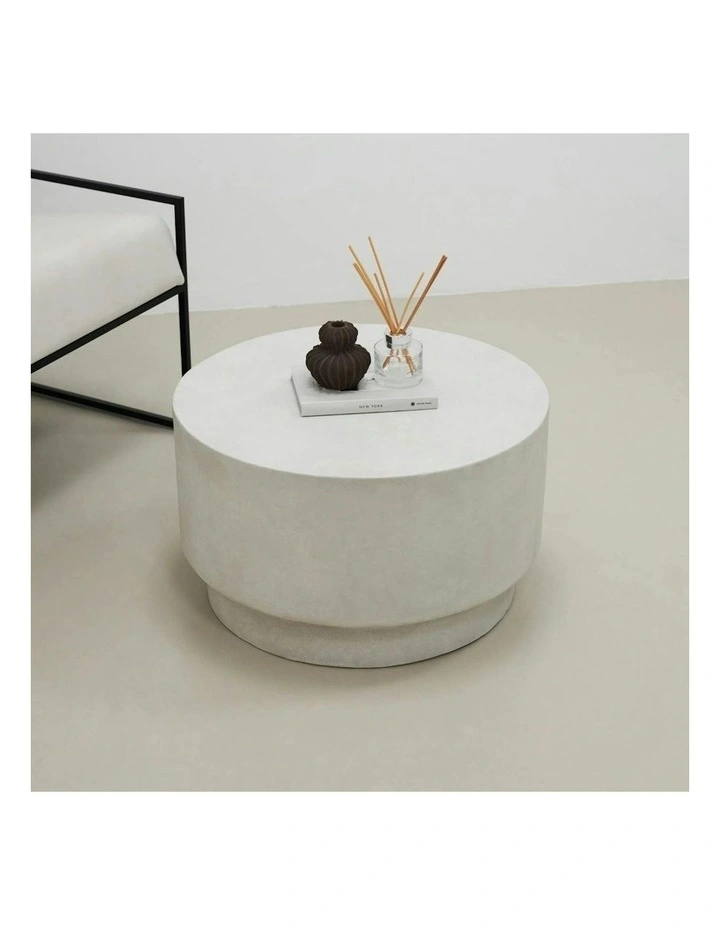 ROCCO Indoor & Outdoor Coffee Table 60cm - White Concrete image 4