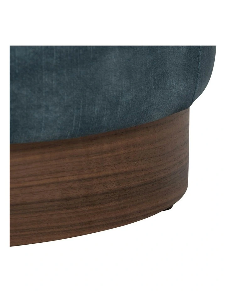 AURA Ottoman 37.5cm - Sapphire & Walnut image 7