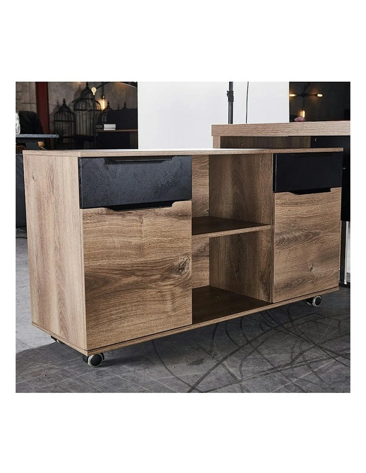 AFTAN Credenza 120cm - Warm Oak & Black image 3