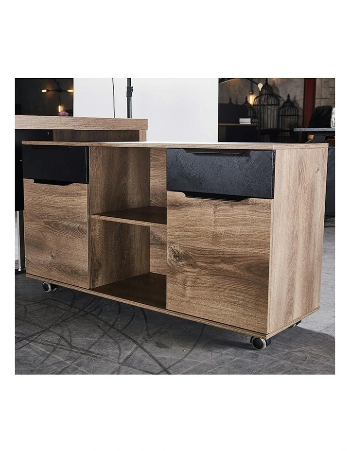 AFTAN Credenza 120cm - Warm Oak & Black image 4
