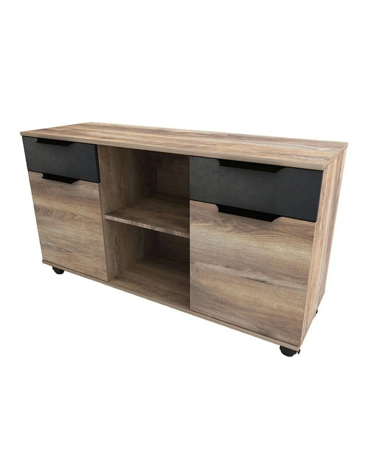 AFTAN Credenza 120cm - Warm Oak & Black image 6
