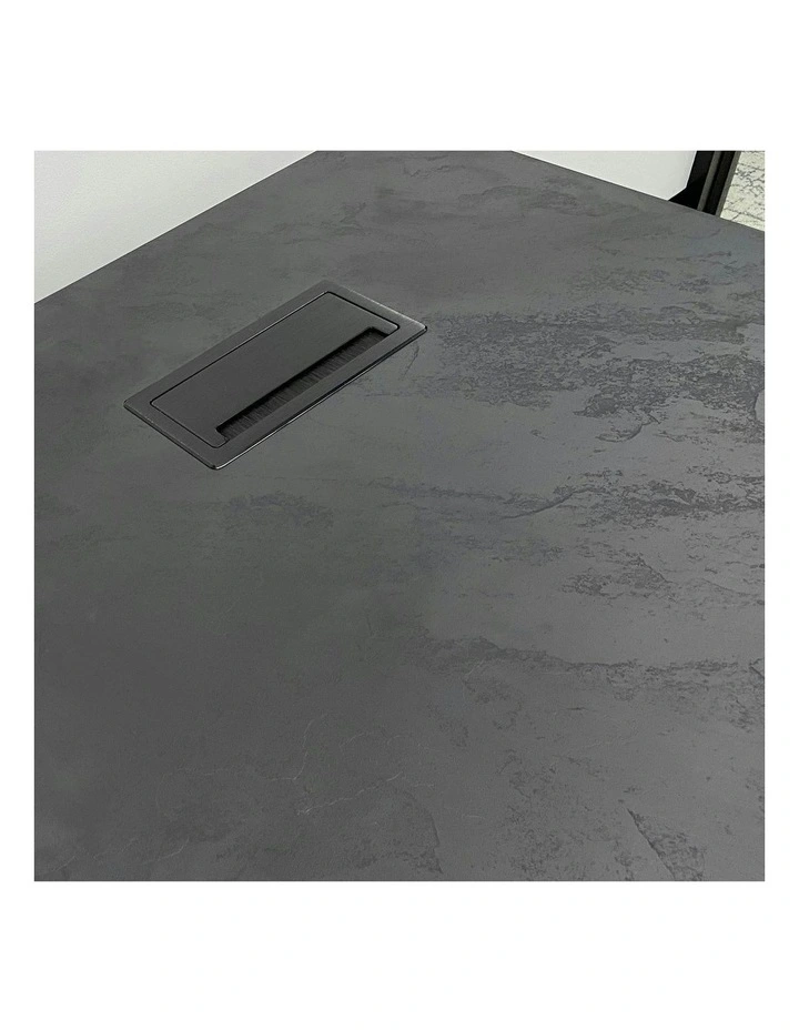 ADRIANO Black Executive Office Desk Reversible 165-180cm - Black Concrete image 7