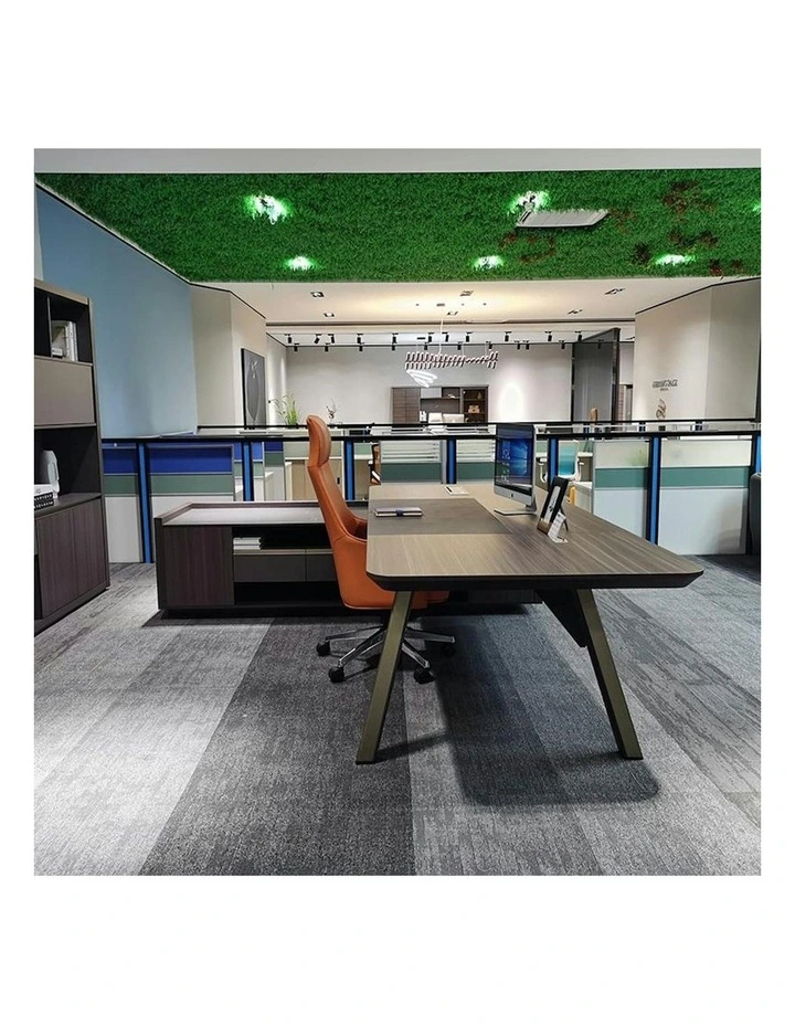 KAISON Executive Desk with Reversible Return 2M - Brown Grey image 3