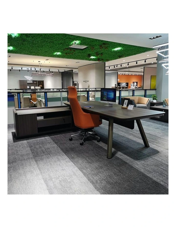 KAISON Executive Desk with Reversible Return 2M - Brown Grey image 5