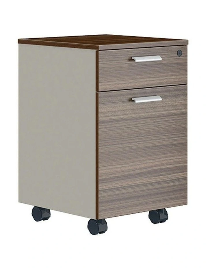 ANDERS Mobile Drawer Cabinet 40cm - Hazelnut & Beige image 1