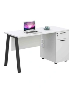 ASPEN Single Workstation 160cm - Reversible - White & Black