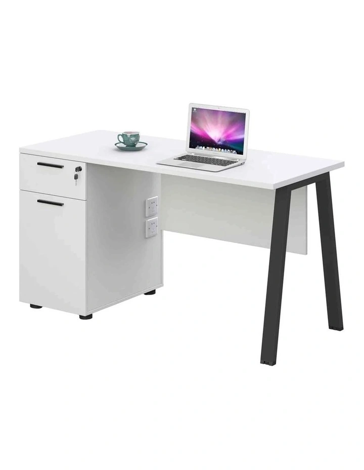 ASPEN Single Workstation 160cm - Reversible - White & Black image 2