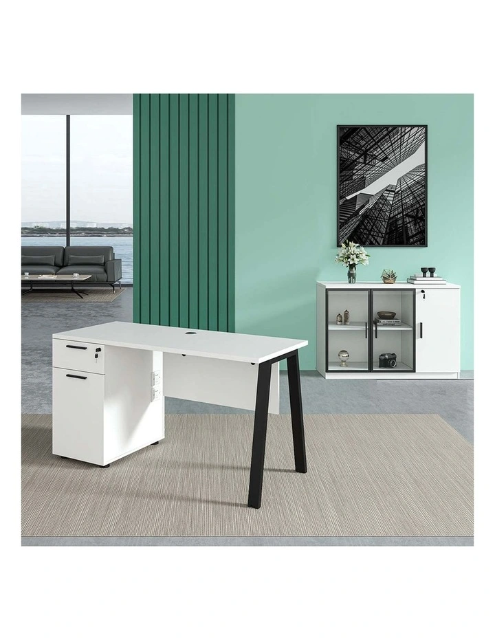 ASPEN Single Workstation 160cm - Reversible - White & Black image 3