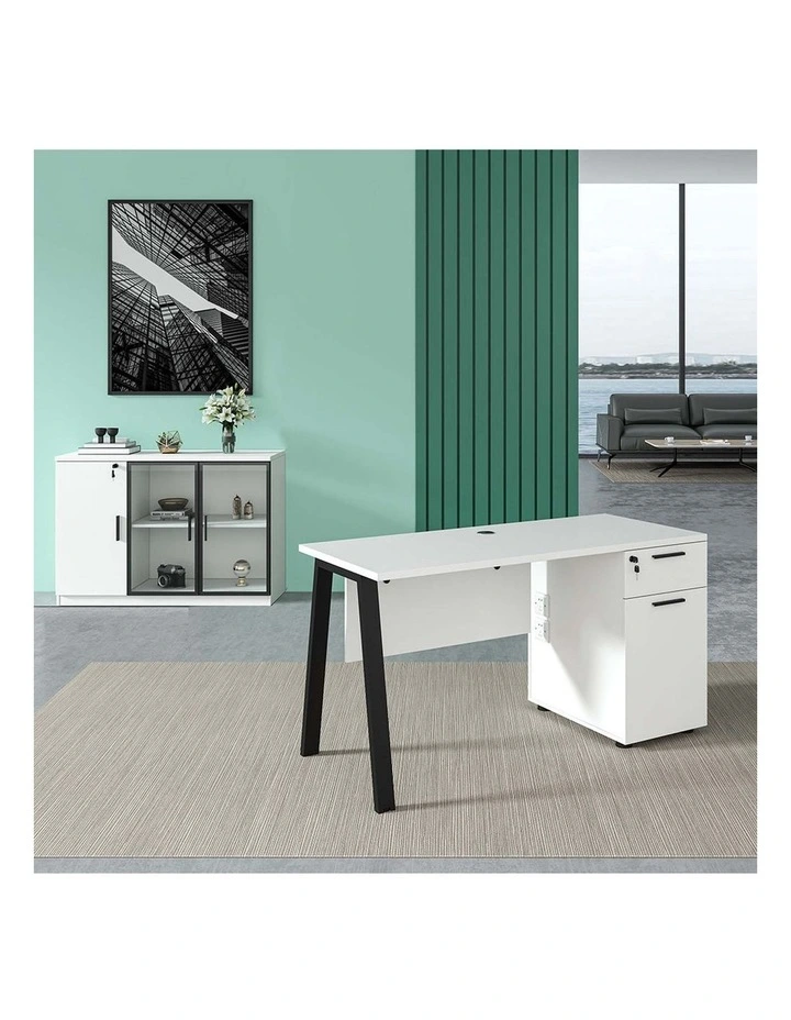 ASPEN Single Workstation 160cm - Reversible - White & Black image 4
