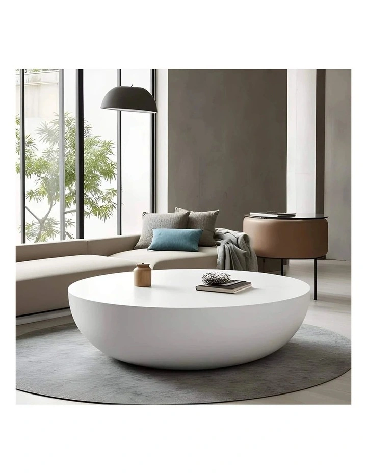 ROCCO Indoor & Outdoor Coffee Table 100cm - White Concrete image 4