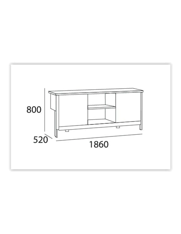JARVY Sideboard Buffet 186cm - Natural & Grey image 6