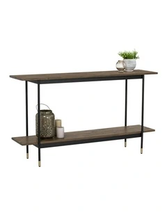HAMILTON Console Table Solid Acacia Wood 140cm - Toffee