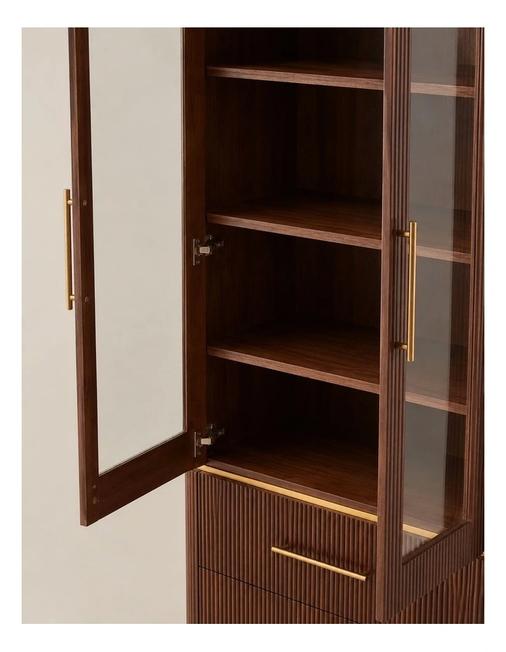 San Pierre II Walnut Veneer High Cabinet image 3