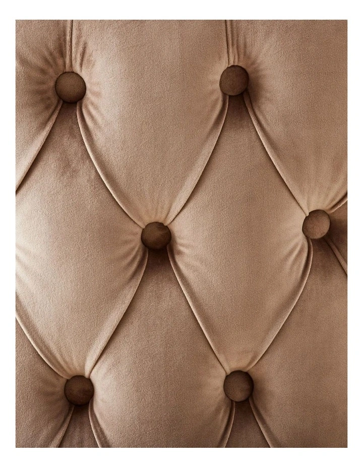 Camille III Almond Beige Velvet Bar Stool image 3