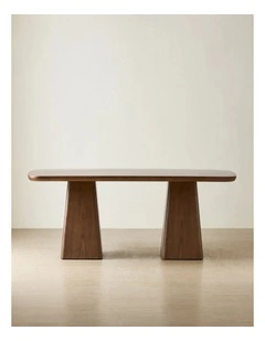 Dunstan Smoky Walnut Veneer Rectangular Dining Table - 240x120cm