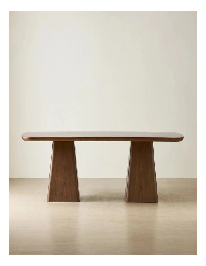 Dunstan Smoky Walnut Veneer Rectangular Dining Table - 240x120cm image 1
