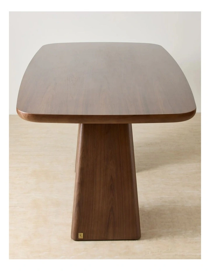 Dunstan Smoky Walnut Veneer Rectangular Dining Table - 240x120cm image 2