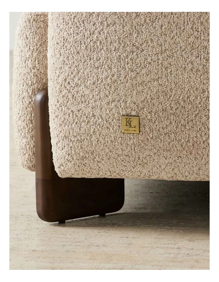 Celia Mid Beige 2-Seater Woven Fabric Sofa image 2