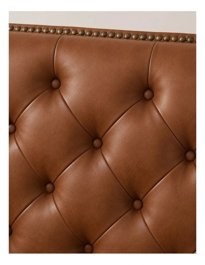 Russell Vintage Tan Leather 3-Seater Sofa image 3