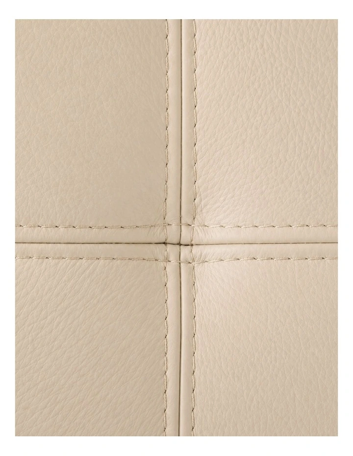 Lennox Almond Cream Leather 2-Seater Sofa image 3