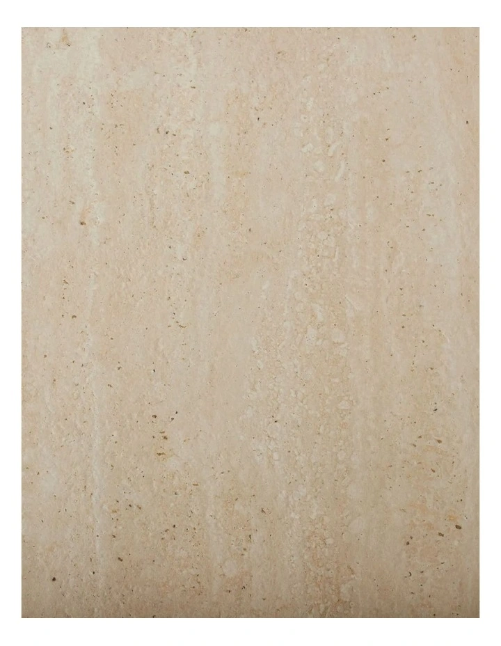 San Pierre Walnut Veneer Round Dining Table with Travertine Finish Sintered Stone Top - 150cm image 4