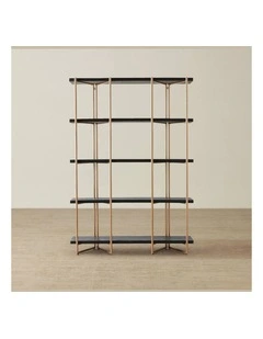 Heinrich Black Wooden Shelf