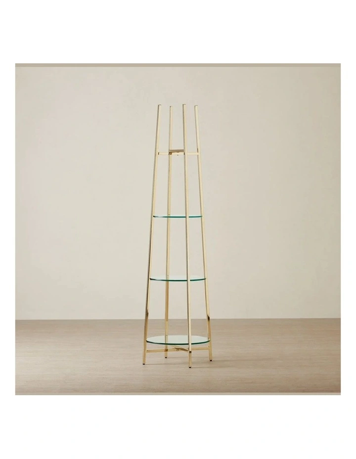 Ruby Tiered Shelf - Polished Champagne Gold image 1