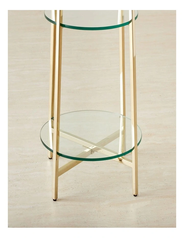 Ruby Tiered Shelf - Polished Champagne Gold image 4