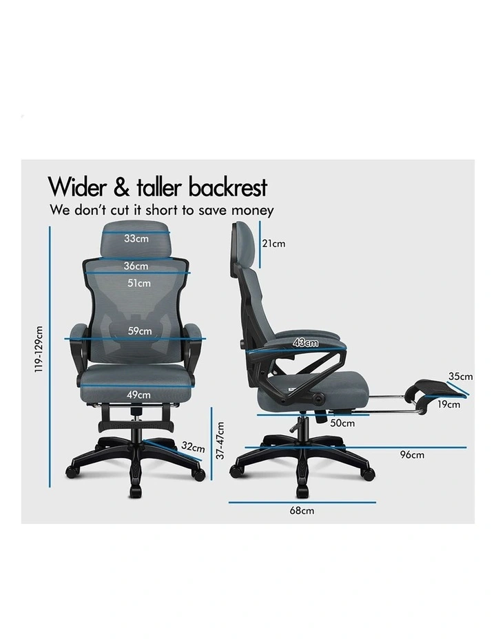 Office Desk Chair Mesh Executive Computer Fabric Seat Recliner Work image 3