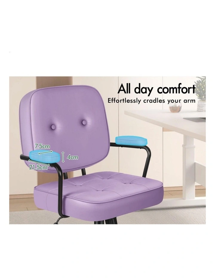 Office Chair Ergonomic Executive Computer Work Seat PU Leather Purple image 7