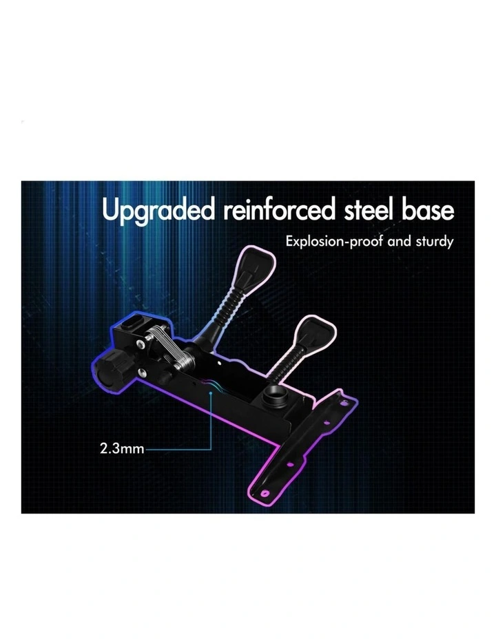Gaming Office Chair Racing Massage Computer Seat Footrest Leather image 5