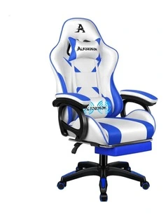 Gaming Office Chair Racing Massage Computer Seat Footrest Leather