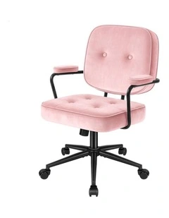 Office Chair Ergonomic Executive Computer Work Seat Velvet Pink