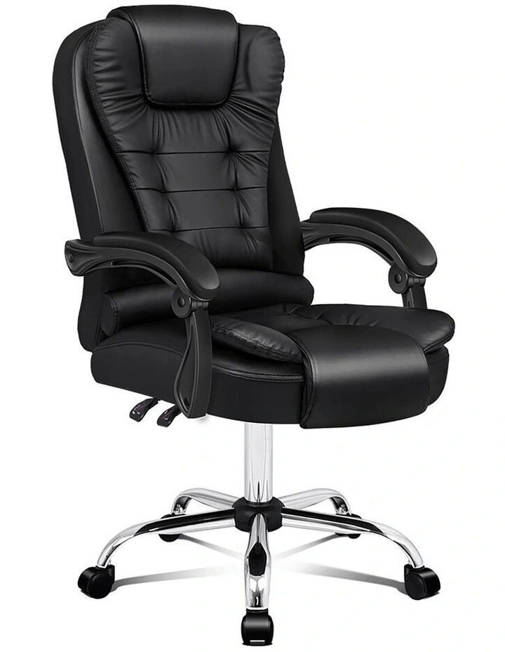Office Chair PU Leather Seat Black image 1