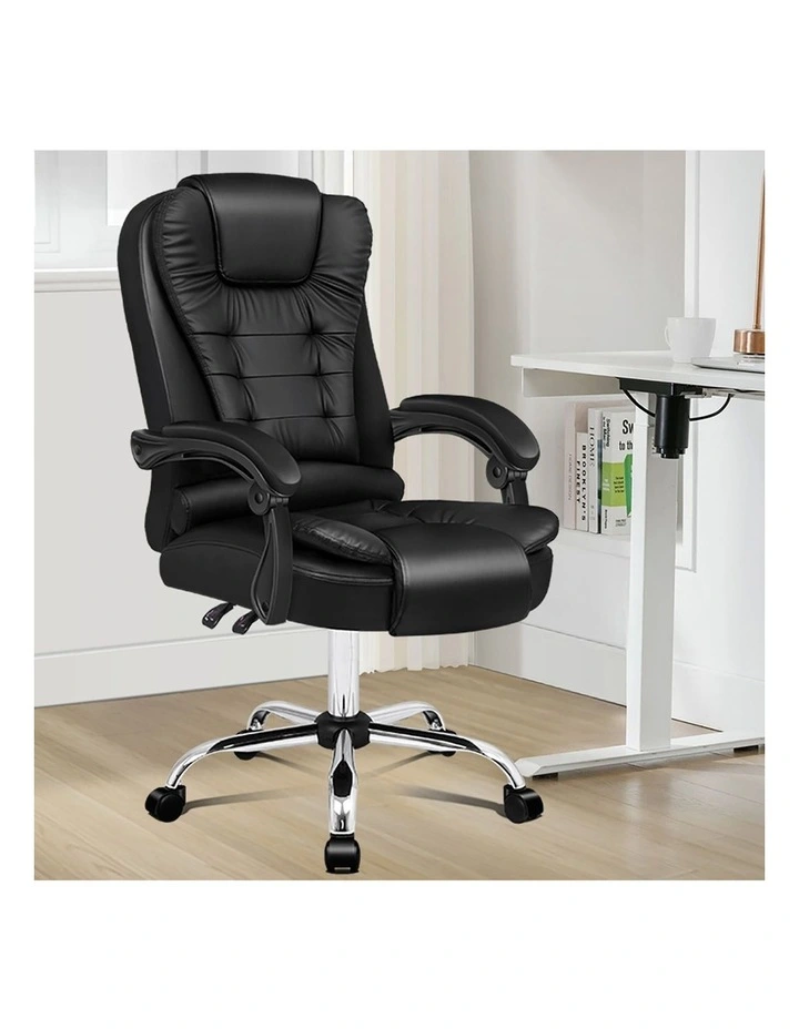 Office Chair PU Leather Seat Black image 2
