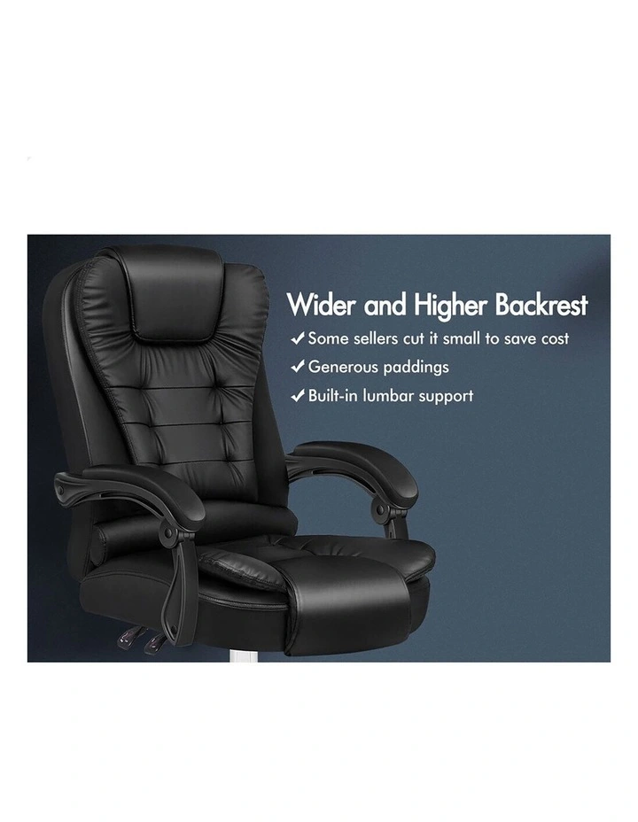 Office Chair PU Leather Seat Black image 7