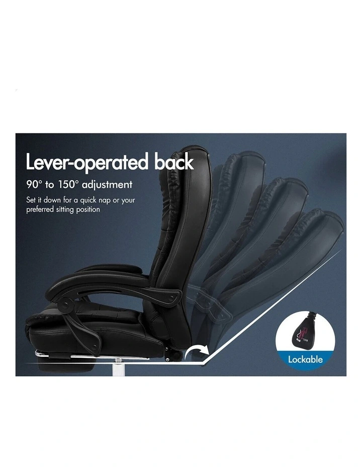Office Chair Massage Heated Seat Black image 4