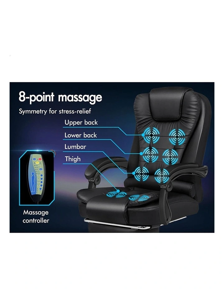 Office Chair Massage Heated Seat Black image 5