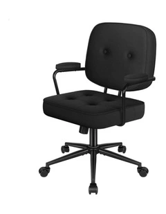 Office Chair Ergonomic Executive Computer Work Seat Fabric Black